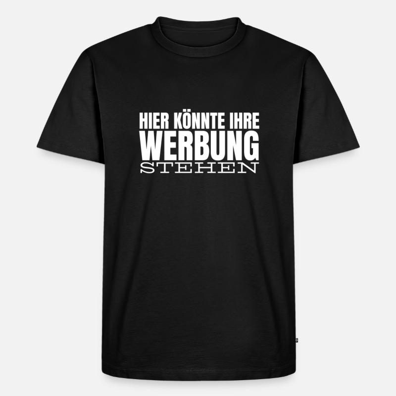 Werbung - Männer Premium Bio T-Shirt - Schwarz