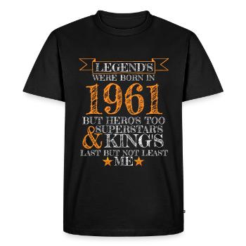 King 1961 - Männer Premium Bio T-Shirt - Schwarz - Vorne - Nico (187cm)