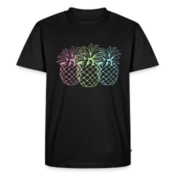 Pastel Ananas - T-shirt Premium bio Homme - noir - Devant - Nico (187cm)