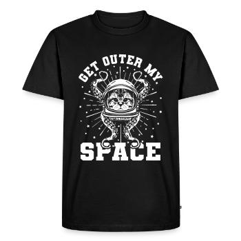 Get out of the way I need space get outer space - Men's Premium Organic T-Shirt - black - Front - Nico (187cm)