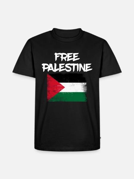 free palestine palestine - Men's Premium Organic T-Shirt - black