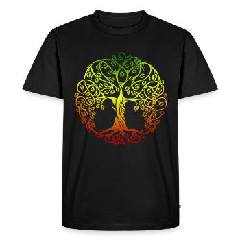 Afrique racines Black History Month Arbre - T-shirt Premium bio Homme - noir - Devant - Nico (187cm)