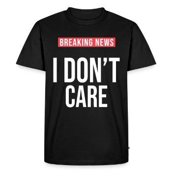 Je m en fous Sarcastique Drôle Humour - T-shirt Premium bio Homme - noir - Devant - Nico (187cm)