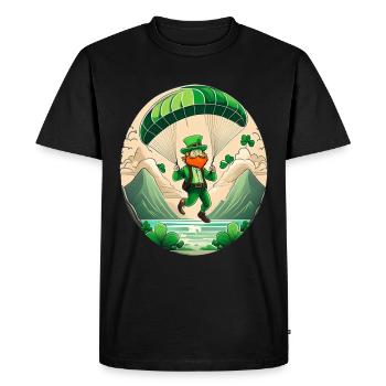 Parapente Trèfle de la Saint-Patrick - T-shirt Premium bio Homme - noir - Devant - Nico (187cm)