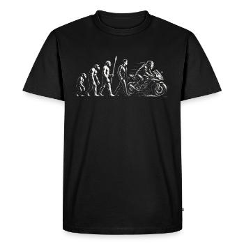 Motorcycle Biker Evolution - Men's Premium Organic T-Shirt - black - Front - Nico (187cm)