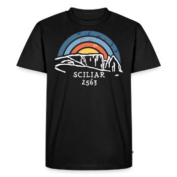 Sciliar Sciliar Catinaccio Hike Dolomites - Men's Premium Organic T-Shirt - black - Front - Nico (187cm)