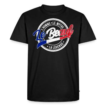 Beauf Homme Mythe Légende Beau-Frère - T-shirt Premium bio Homme - noir - Devant - Nico (187cm)