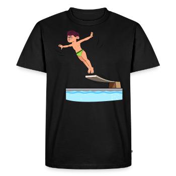 Springboard Diving - Men's Premium Organic T-Shirt - black - Front - Nico (187cm)