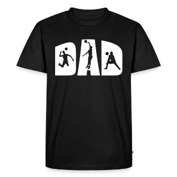 Volleyball Volleyball Papa Fête des Pères - T-shirt Premium bio Homme - noir - Devant - Nico (187cm)