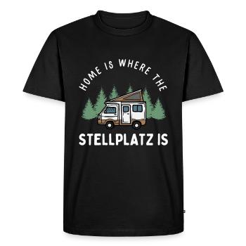 Home is where the pitch is motorhome camping - Men's Premium Organic T-Shirt - black - Front - Nico (187cm)