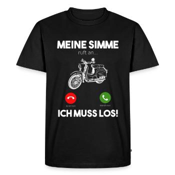 Simson KR51 Schwalbe Zweitakt DDR Moped Mofa - Männer Premium Bio T-Shirt - Schwarz - Vorne - Nico (187cm)