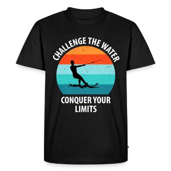 Ski nautique, ski nautique, skieurs nautiques - T-shirt Premium bio Homme - noir - Devant - Nico (187cm)
