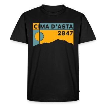 Cima d'Asta Hike Mountain Tour Normal Route Italy - Men's Premium Organic T-Shirt - black - Front - Nico (187cm)