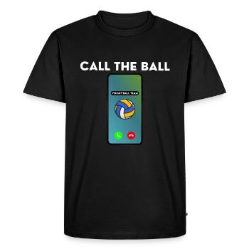 Call The Ball Funny Volleyball Player - T-shirt Premium bio Homme - noir - Devant - Nico (187cm)