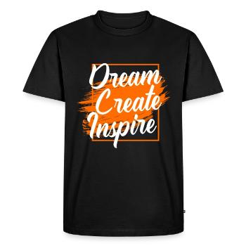 Dream Create Inspire - T-shirt Premium bio Homme - noir - Devant - Nico (187cm)