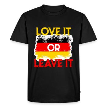 Germany flag German pride - Men's Premium Organic T-Shirt - black - Front - Nico (187cm)