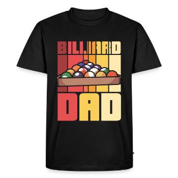 Papa de billard - T-shirt Premium bio Homme - noir - Devant - Nico (187cm)