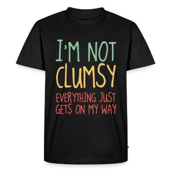 I'm not clumsy - Men's Premium Organic T-Shirt - black - Front - Nico (187cm)