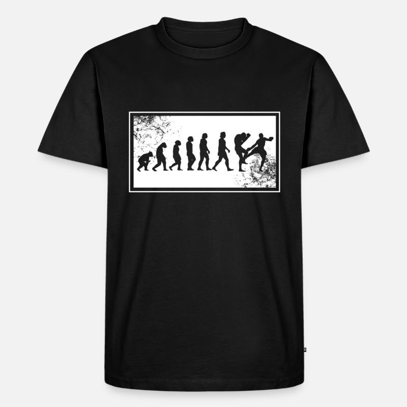 Kickboxer Evolution - Männer Premium Bio T-Shirt - Schwarz