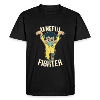 Kung Flu Fighter Kung Fu - T-shirt Premium bio Homme - noir - Devant - Nico (187cm)