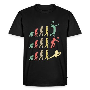 Evolution du volleyball - T-shirt Premium bio Homme - noir - Devant - Nico (187cm)
