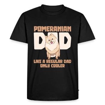 Pomeranian Dad Pom Pomeranian Father - Men's Premium Organic T-Shirt - black - Front - Nico (187cm)