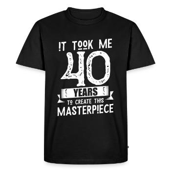 40e anniversaire cadeau des années 40 - T-shirt Premium bio Homme - noir - Devant - Nico (187cm)