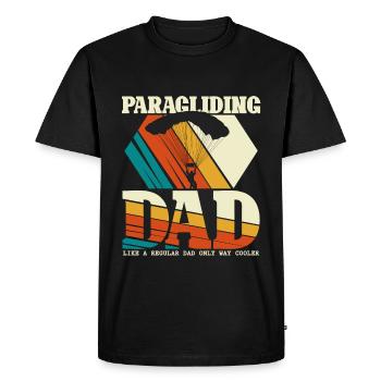 Paragliding Dad - paraglider pilot - Men's Premium Organic T-Shirt - black - Front - Nico (187cm)