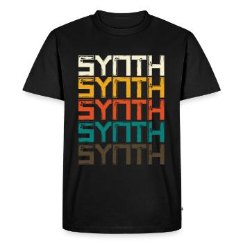Synthes Synthesizer Keyboard cadeau - T-shirt Premium bio Homme - noir - Devant - Nico (187cm)
