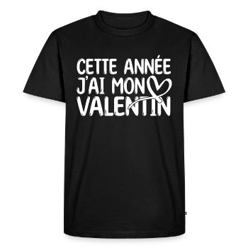 Copain Magnifique Humour Couple mon copain amour - T-shirt Premium bio Homme - noir - Devant - Nico (187cm)