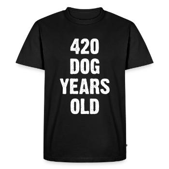 420 Chien ans - T-shirt Premium bio Homme - noir - Devant - Nico (187cm)