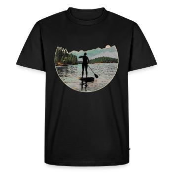 Stand up Paddling | | stand up paddle - T-shirt Premium bio Homme - noir - Devant - Nico (187cm)