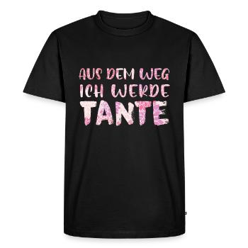 Tante Je serai tante - T-shirt Premium bio Homme - noir - Devant - Nico (187cm)