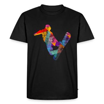 Snowboard Snowboarder - T-shirt Premium bio Homme - noir - Devant - Nico (187cm)
