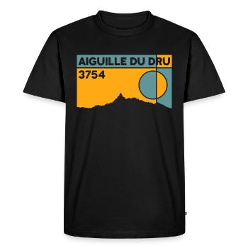 Aiguille Du Dru - T-shirt Premium bio Homme - noir - Devant - Nico (187cm)