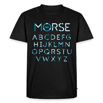 Morse Code RadioAmateur Radio Amateur - T-shirt Premium bio Homme - noir - Devant - Nico (187cm)