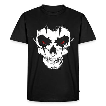 Psycho Horror Face - Men's Premium Organic T-Shirt - black - Front - Nico (187cm)