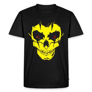 Horror Face - Men's Premium Organic T-Shirt - black - Front - Nico (187cm)