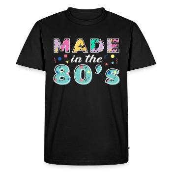 Made In The 80s Retro Carnival 80s Theme Party - T-shirt Premium bio Homme - noir - Devant - Nico (187cm)