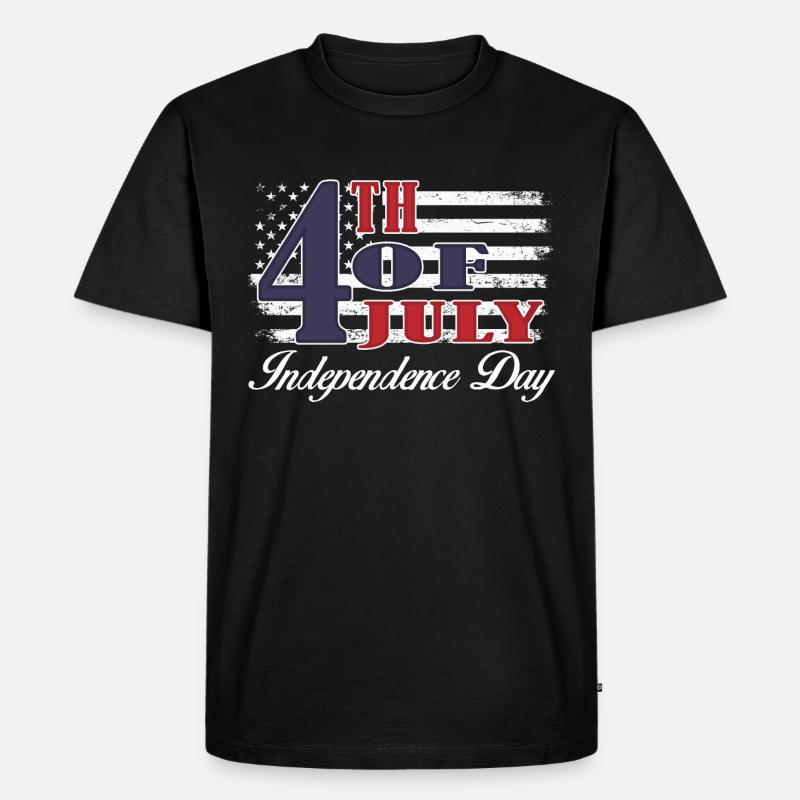 Independence Day - Männer Premium Bio T-Shirt - Schwarz