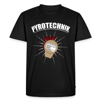 Pyrotechnie Feux d’artifice Shell - T-shirt Premium bio Homme - noir - Devant - Nico (187cm)