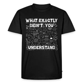 Science Chimie Physique Geek Chimiste - T-shirt Premium bio Homme - noir - Devant - Nico (187cm)