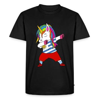 Uruguay football dab cadeau - T-shirt Premium bio Homme - noir - Devant - Nico (187cm)