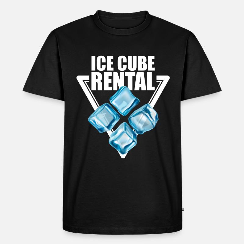 Eiswürfel Verleih - Männer Premium Bio T-Shirt - Schwarz