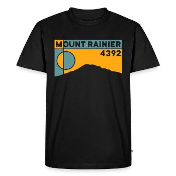 Mount Rainier Hiking Climb Keepsake Gift - Men's Premium Organic T-Shirt - black - Front - Nico (187cm)
