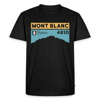 Tour du Mont Blanc 4810 Trekking Randonnée TMB - T-shirt Premium bio Homme - noir - Devant - Nico (187cm)