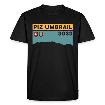 Piz Umbrail Mountain Tour Bike Tour Ski Tour Souvenirs - T-shirt Premium bio Homme - noir - Devant - Nico (187cm)