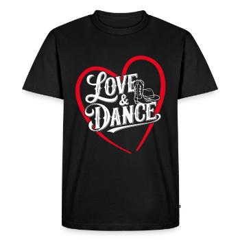 Prêt pour la danse en ligne Stomp Down - T-shirt Premium bio Homme - noir - Devant - Nico (187cm)