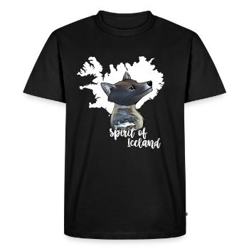 Polar fox Iceland - Men's Premium Organic T-Shirt - black - Front - Nico (187cm)