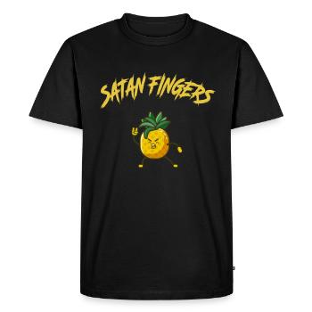Pineapple Heavy Metal - Men's Premium Organic T-Shirt - black - Front - Nico (187cm)
